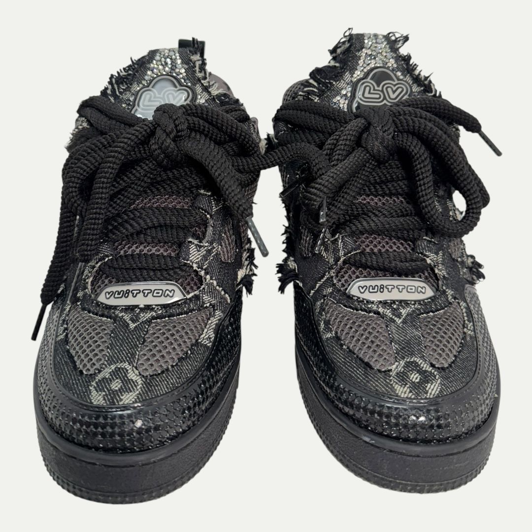 Louis Vuitton Swarovski Black Skate Sneaker Sz LV6 (8-8.5)