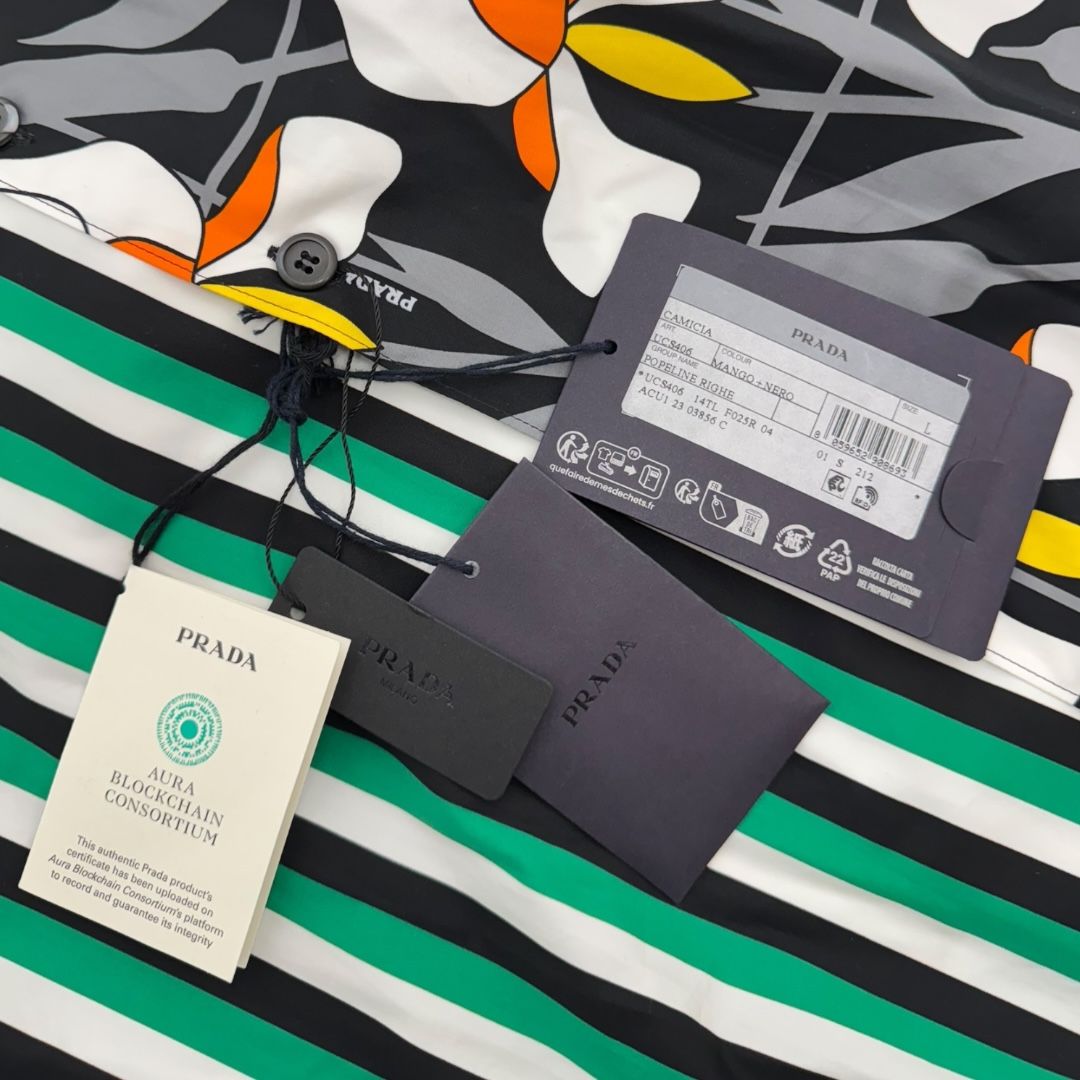 Prada Double Match Mango Nero Sz L