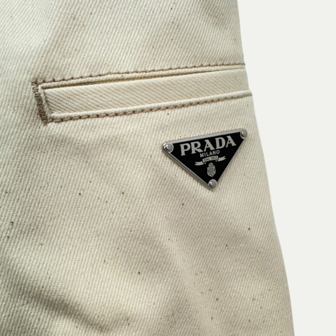 Prada Natural Denim Shorts Sz 50(34)