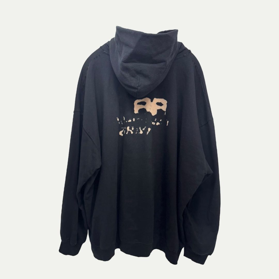 Balenciaga BB Hand Drawn Logo Hoodie Sz XL