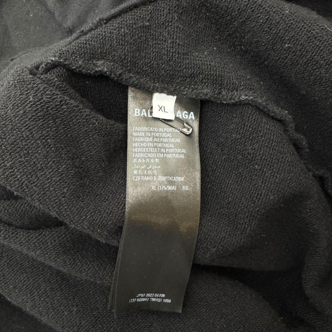 Balenciaga BB Hand Drawn Logo Hoodie Sz XL