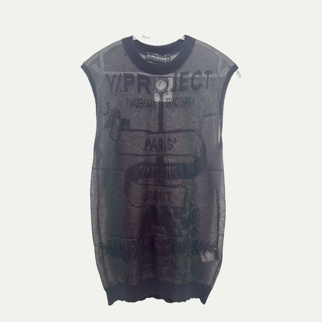 Y/Project Logo Mesh Vest Sz XXS(M)