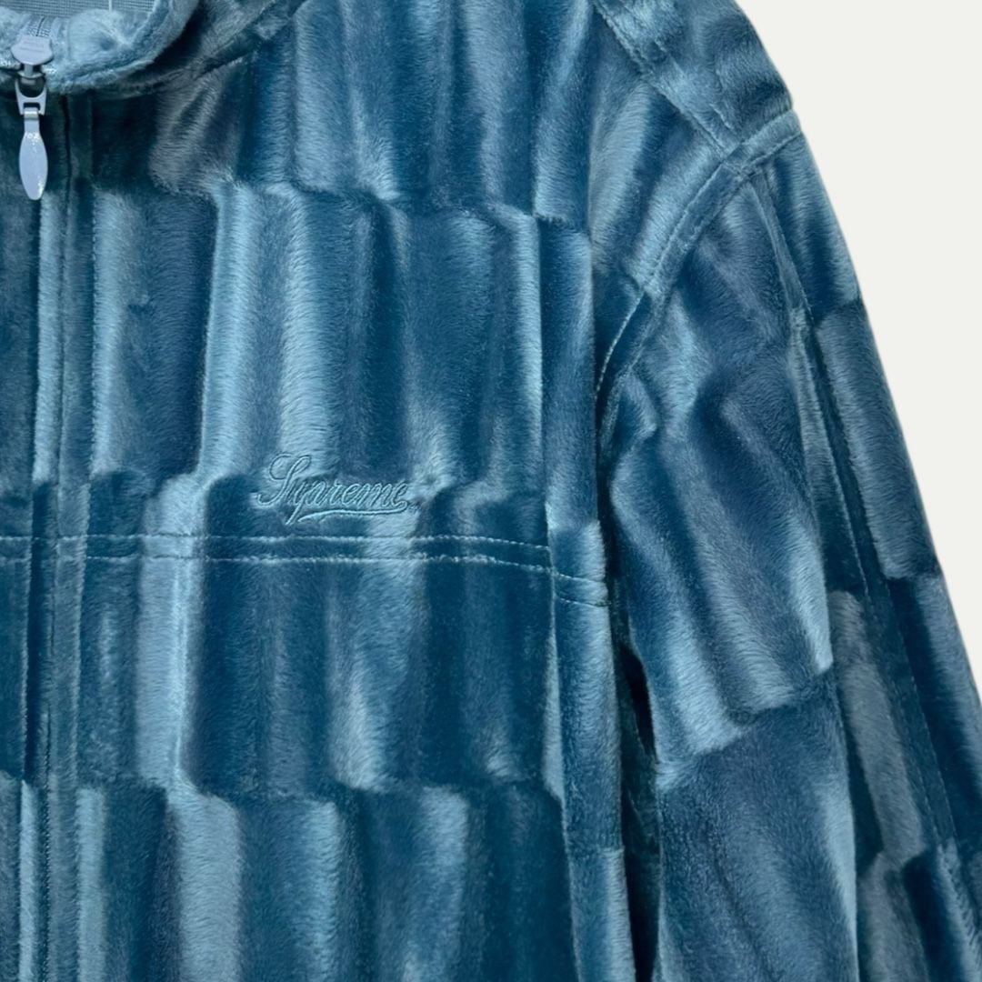 Supreme Velour Slate Track Jacket Sz XL
