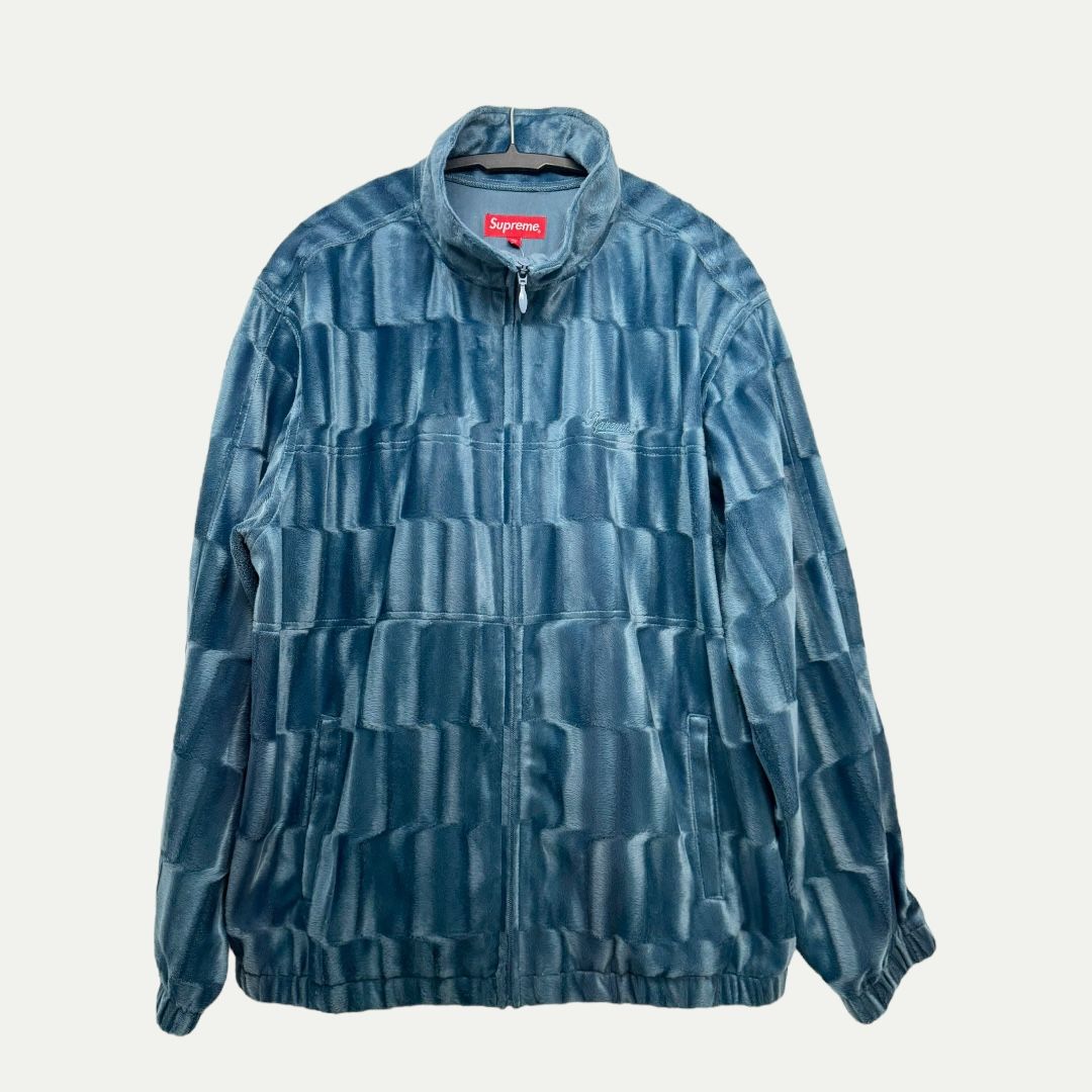 Supreme Velour Slate Track Jacket Sz XL