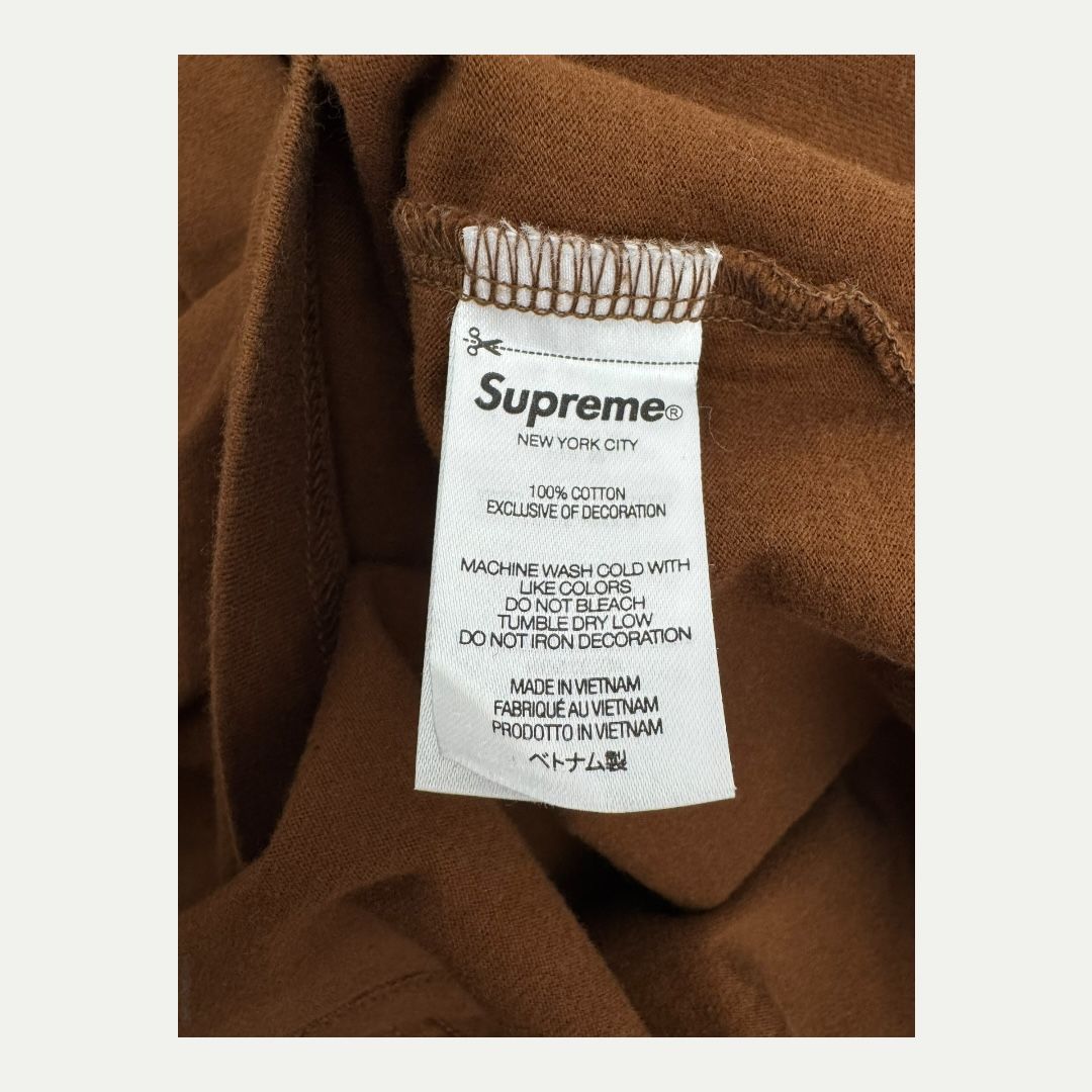 Supreme Brown Small Box Logo Tee Sz XL