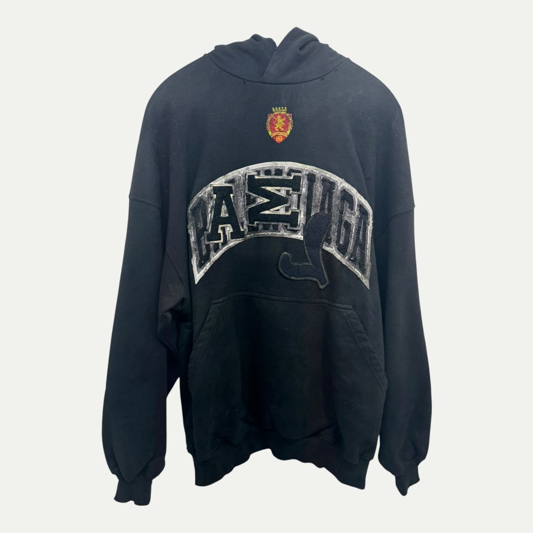 Balenciaga Skater Black Hoodie Sz L