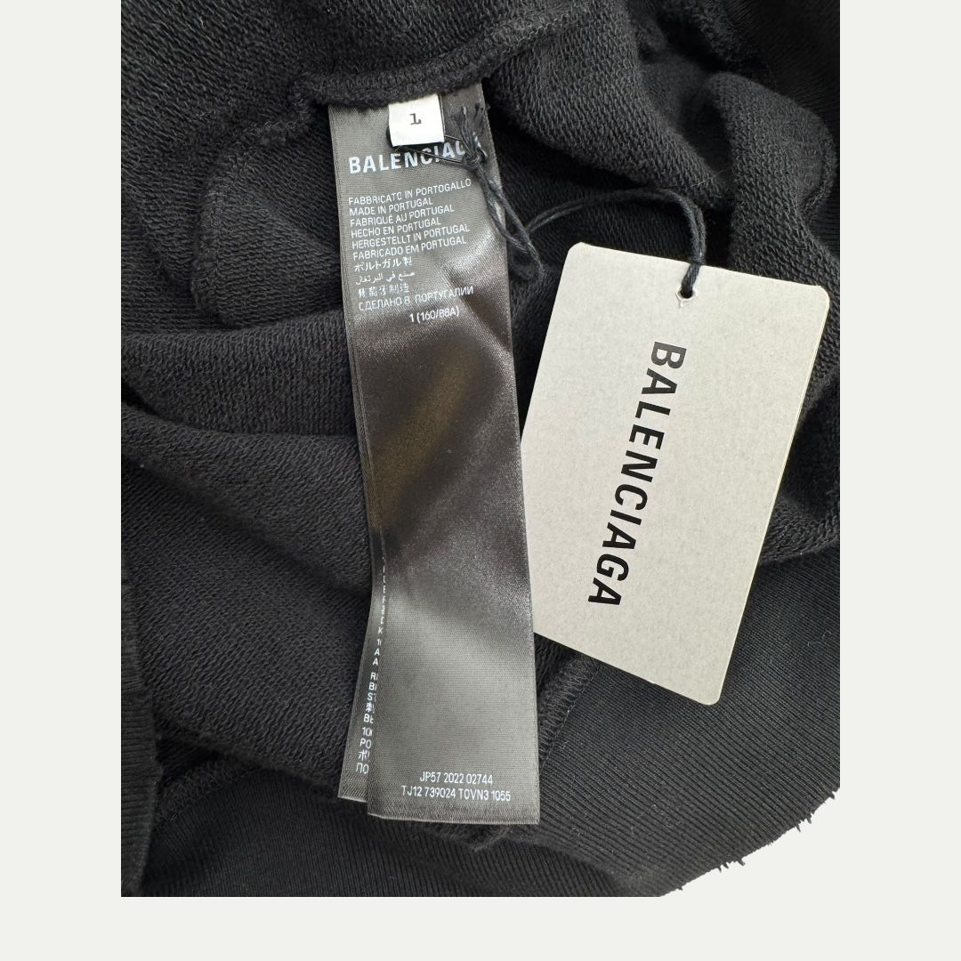 Balenciaga Skater Black Hoodie Sz L