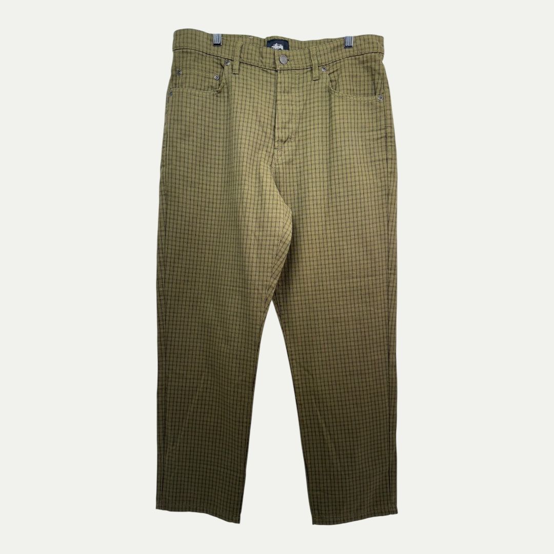 Stussy Green Plaid Pants Sz 32