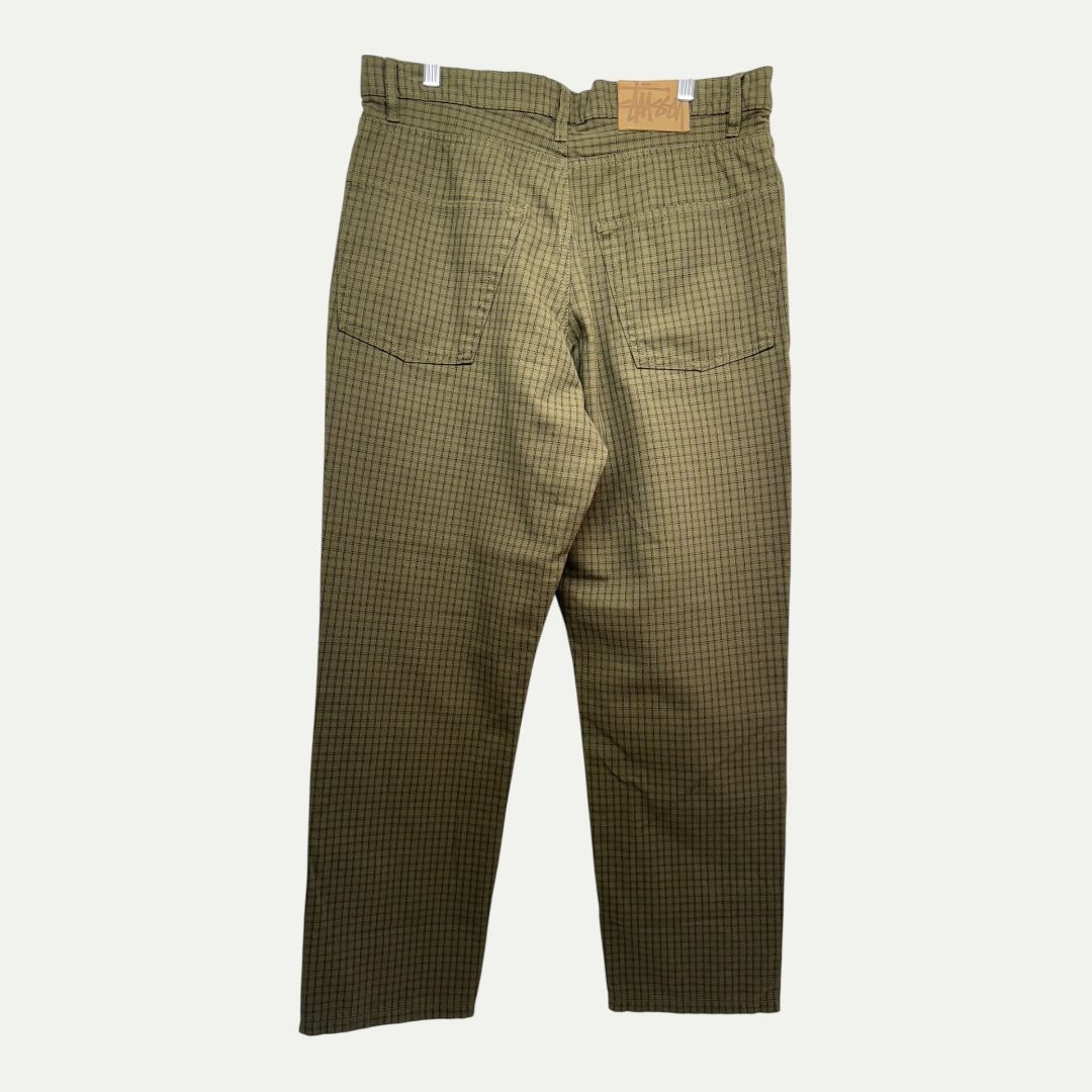 Stussy Green Plaid Pants Sz 32
