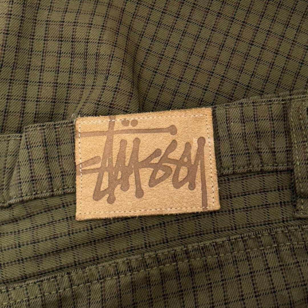 Stussy Green Plaid Pants Sz 32