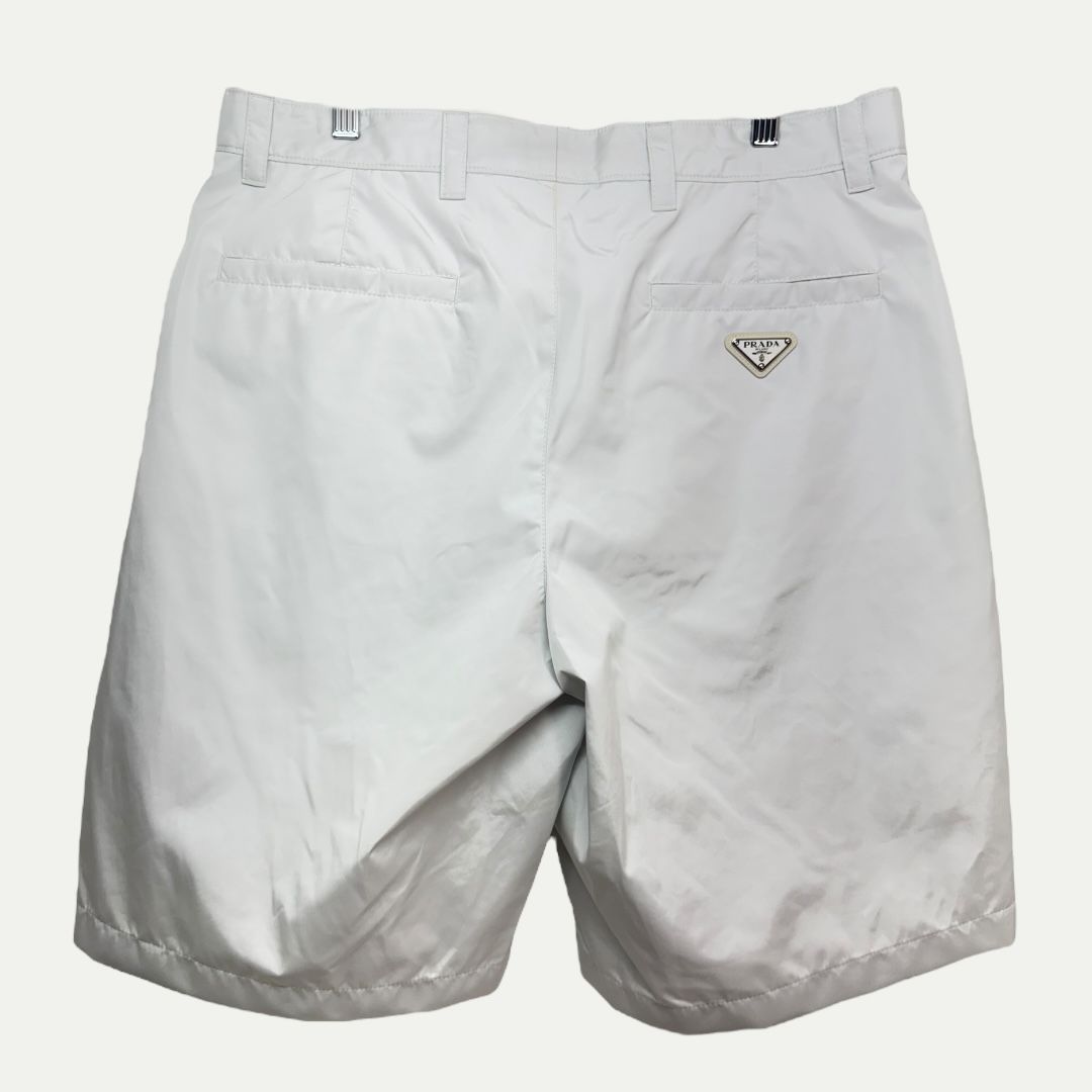 Prada White Re-Nylon Shorts Sz 50(34)