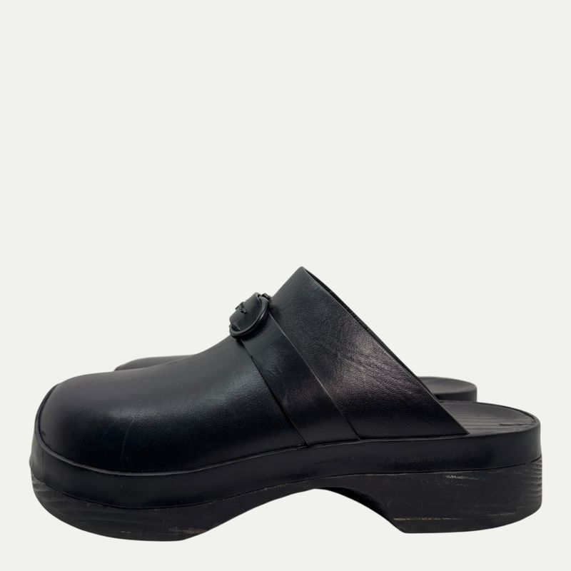 Salvatore Ferragamo Black Leather Mule Sz 10w/8.5m