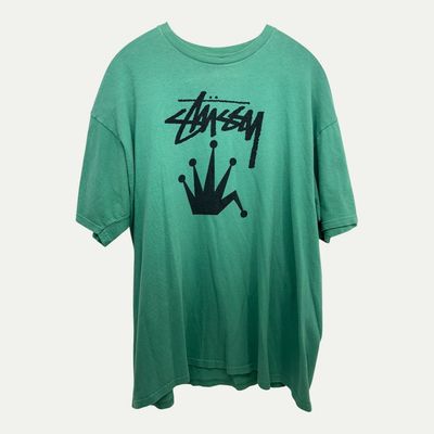 Vintage Stussy Green Logo Tee Sz XL