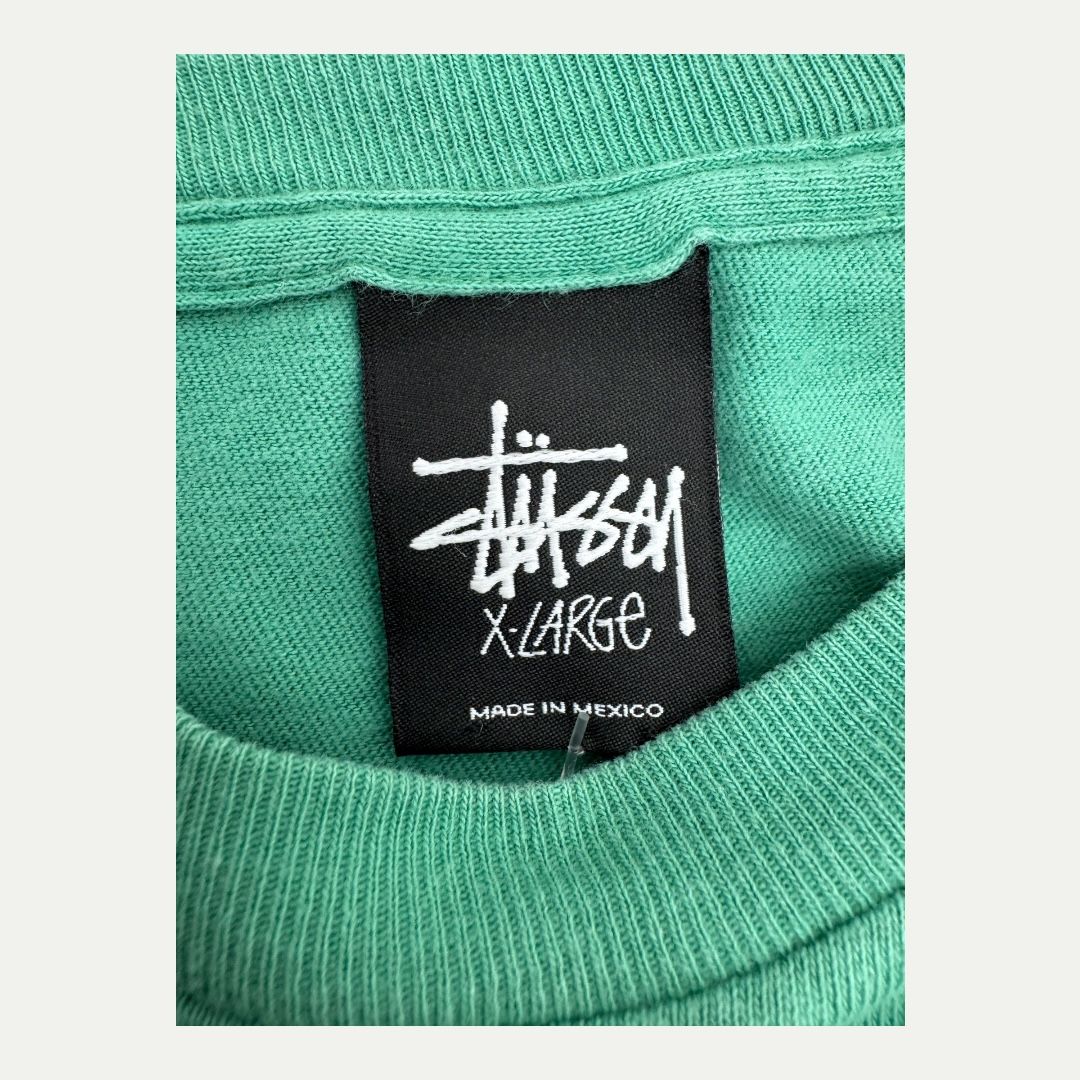 Vintage Stussy Green Logo Tee Sz XL