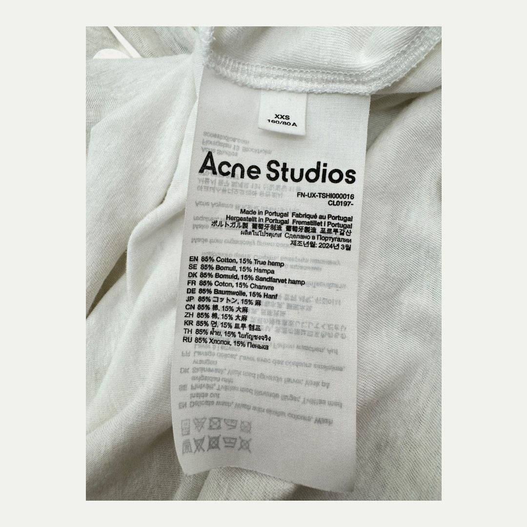 Acne Studios Stockholm Logo L/S Tee Sz XXS