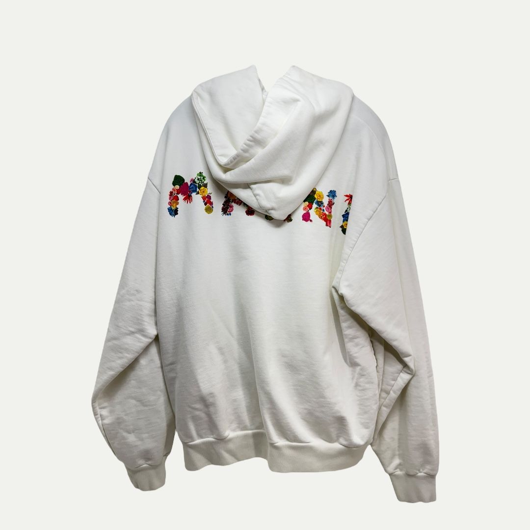 Marni Floral Logo Hoodie Sz 46(L-XL)