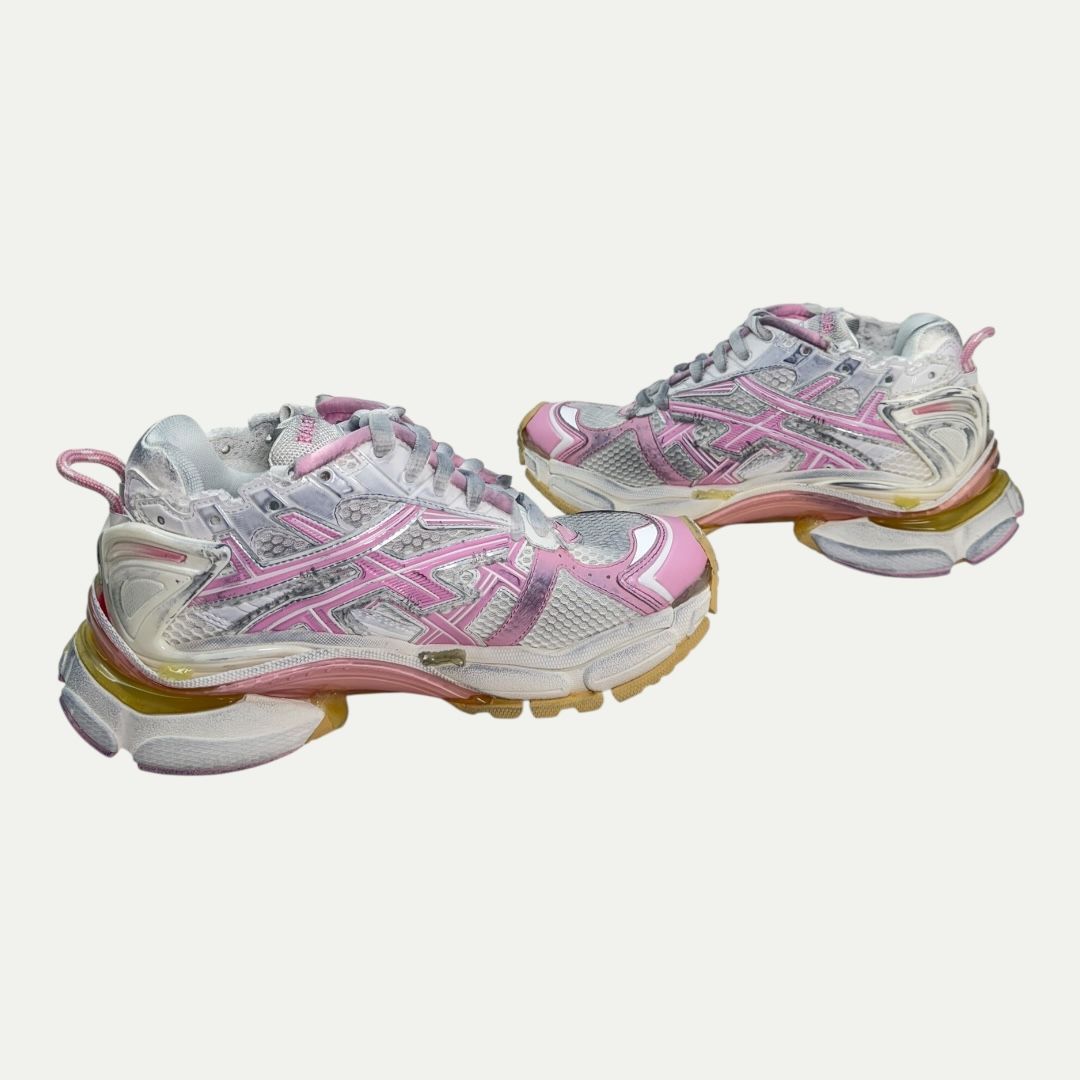 Balenciaga White/Pink Runner Sz 38(8w)