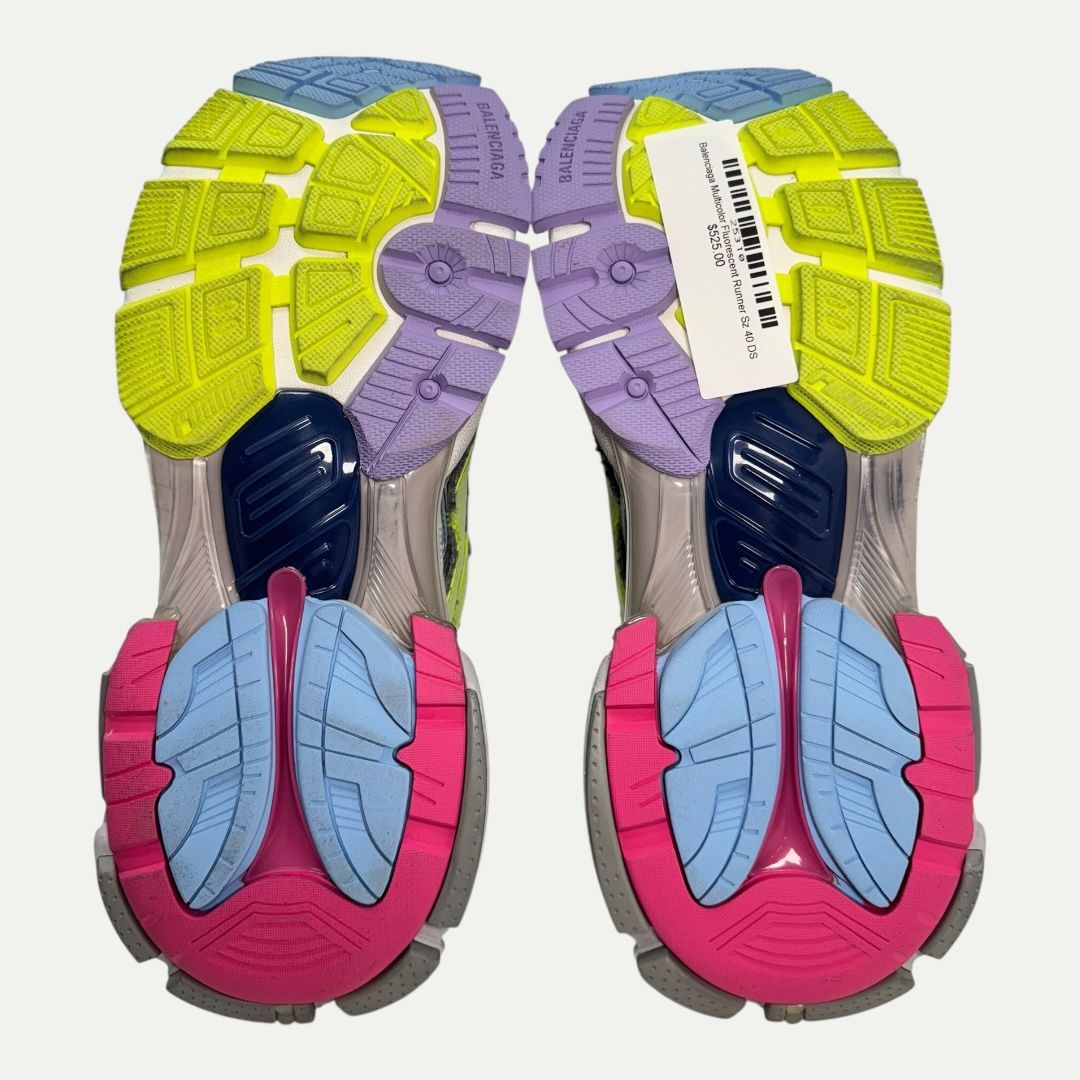 Balenciaga Multicolor Fluorescent Runner Sz 40(10w/8.5m)