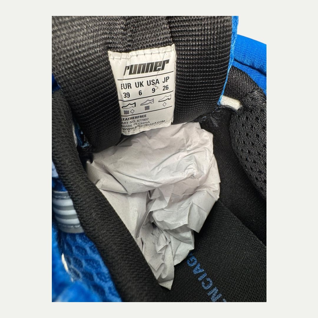 Balenciaga Blue/White Runner Sz 39(9w/7.5m)
