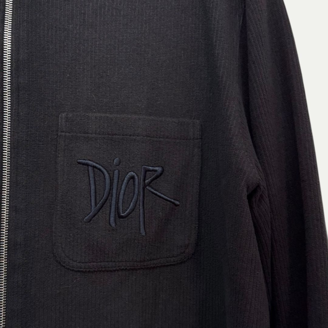 Dior Homme Black Corduroy Jacket Sz XL