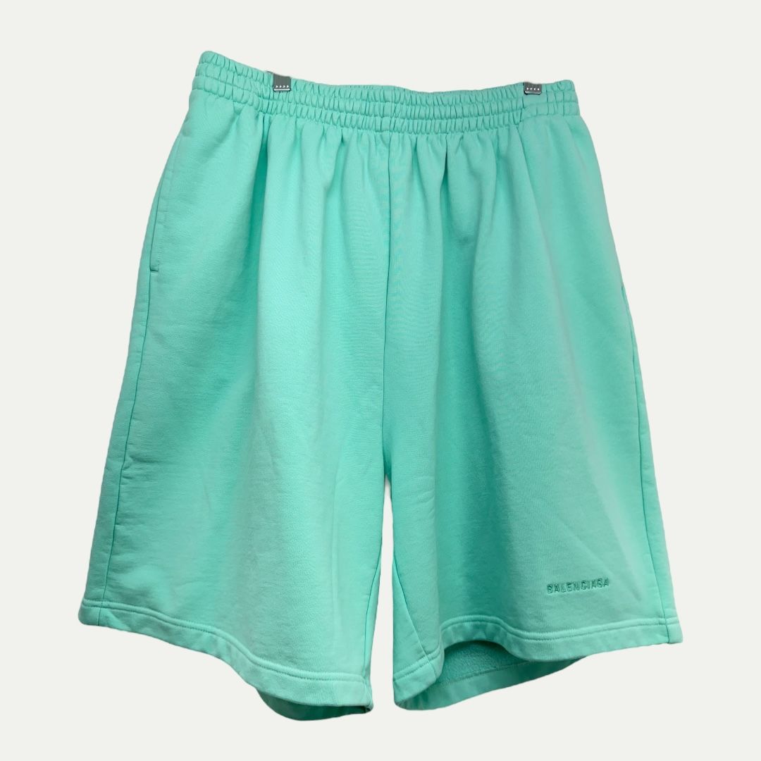 Balenciaga Embroidered Logo Mint Shorts Sz M(34)