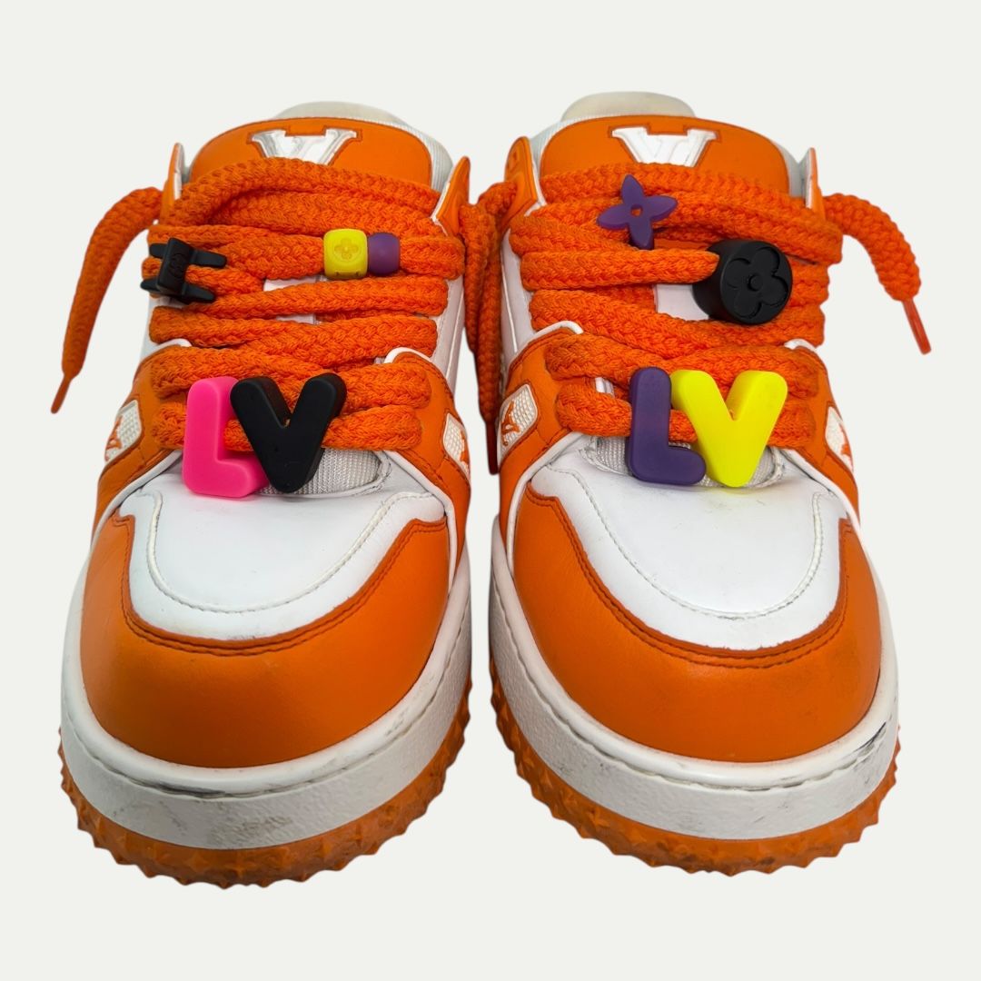 Louis Vuitton Maxi Trainer Orange/White Sz LV7(9)