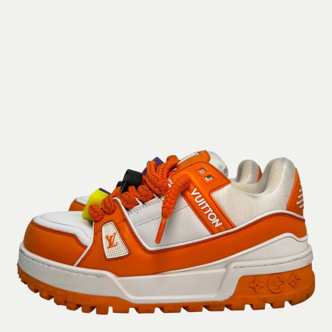 Louis Vuitton Maxi Trainer Orange/White Sz LV7(9)