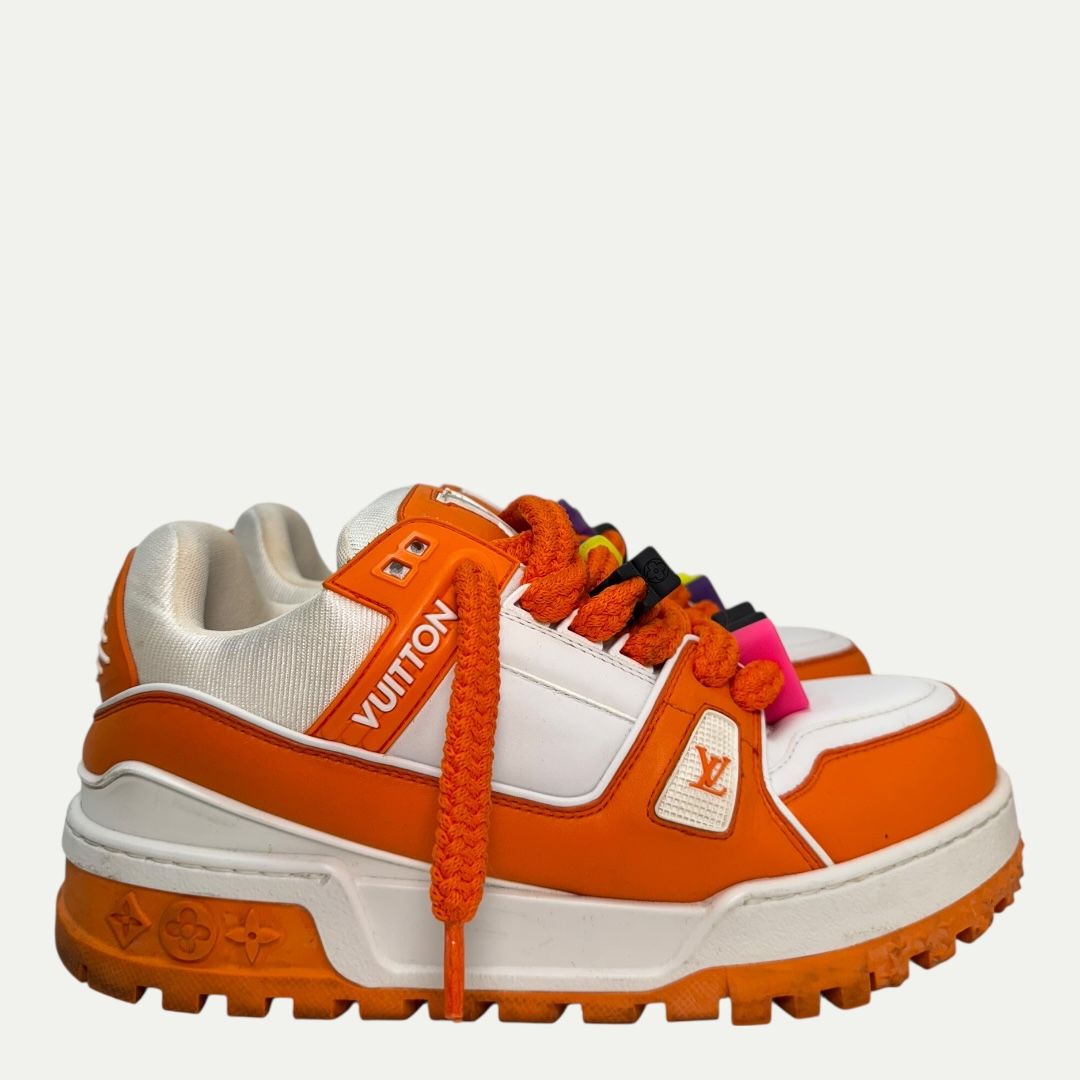 Louis Vuitton Maxi Trainer Orange/White Sz LV7(9)
