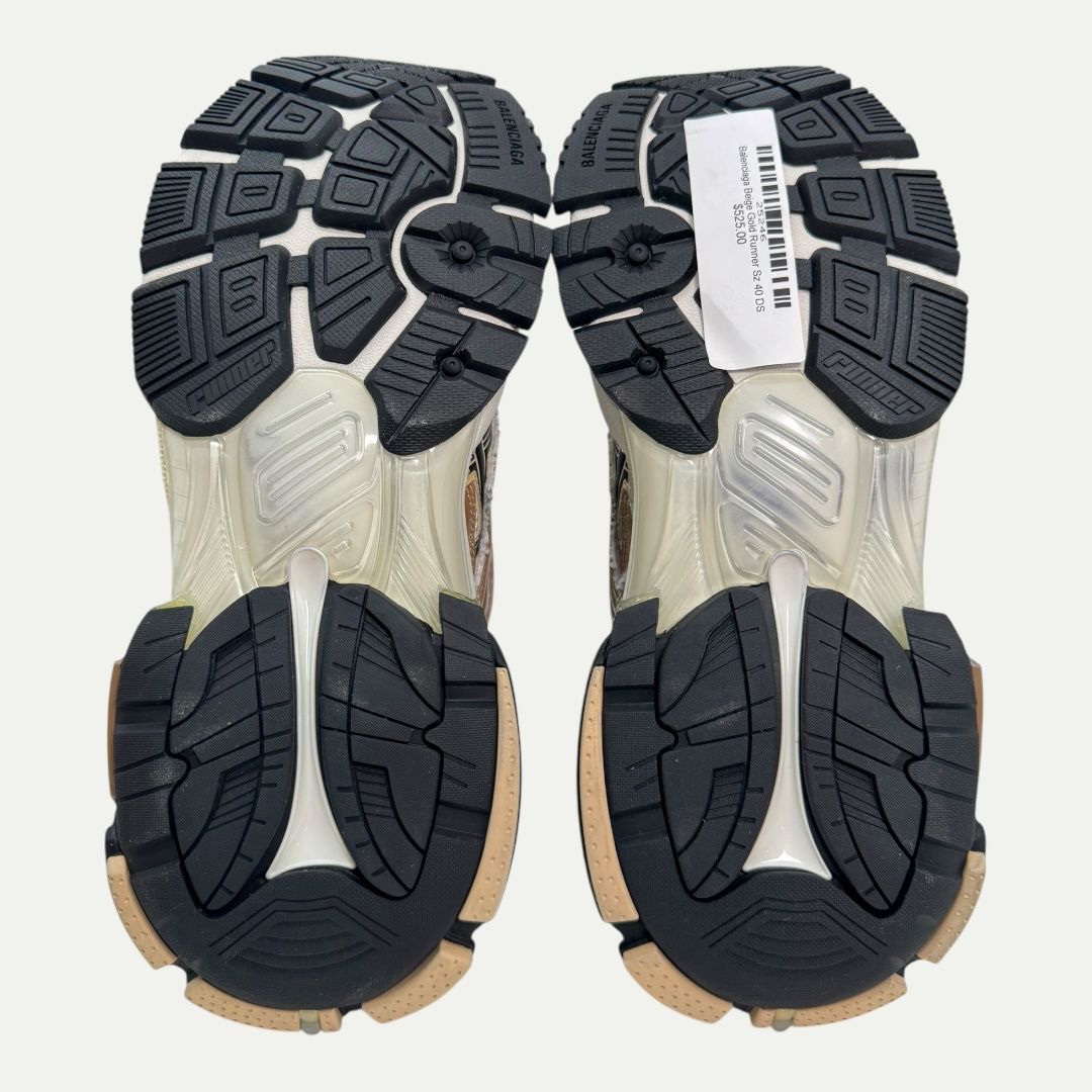 Balenciaga Beige Gold Runner Sz 40(8m/9.5w)