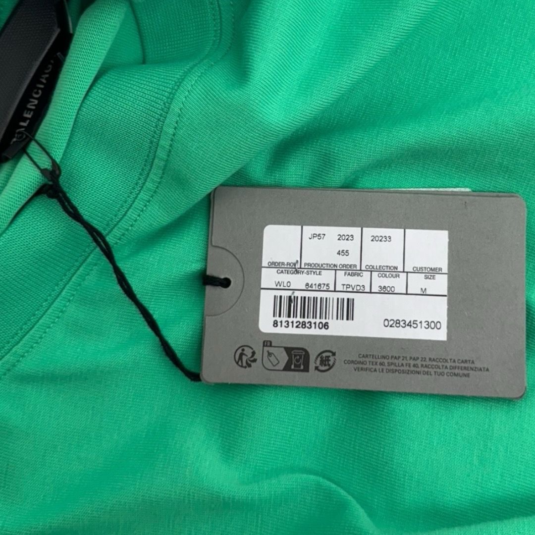 Balenciaga Campaign Logo Green Tee Sz S(XL)