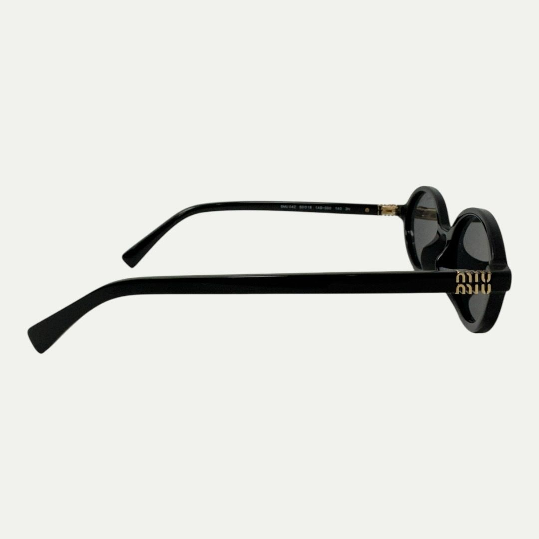 Miu Miu Black Oval O47F Sunglasses