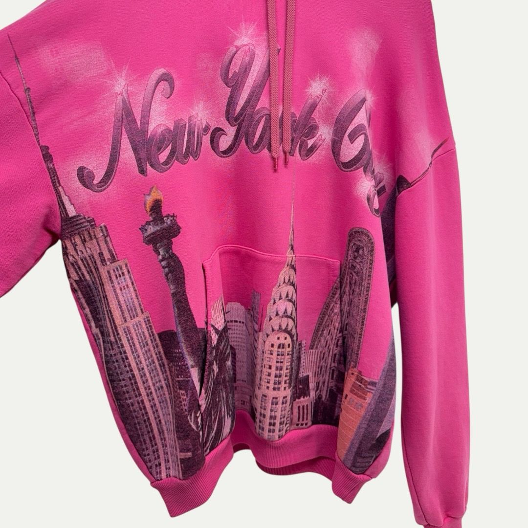 Balenciaga New York City Pink Hoodie Sz XS(XL)