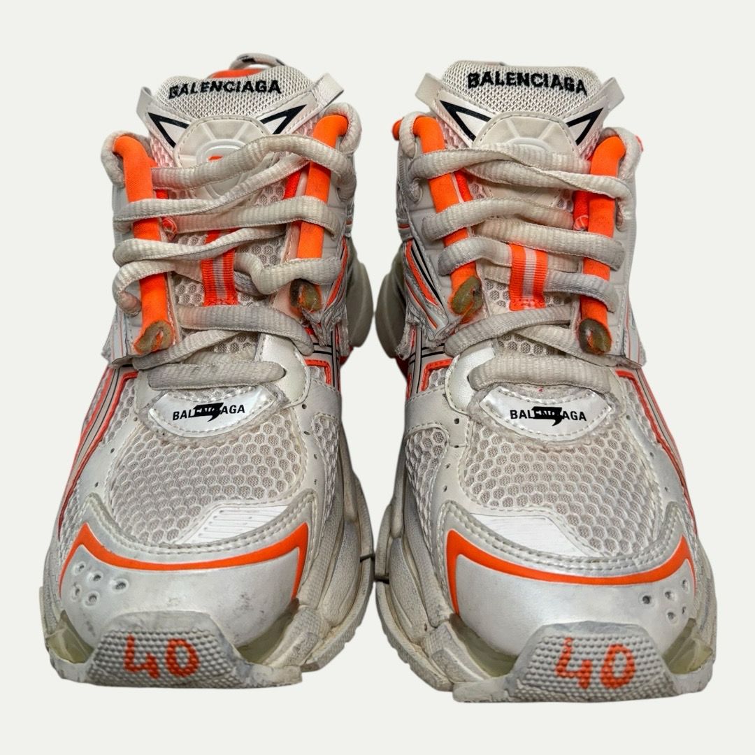 Balenciaga White/Orange Runner Sz 40(8m/9.5w)
