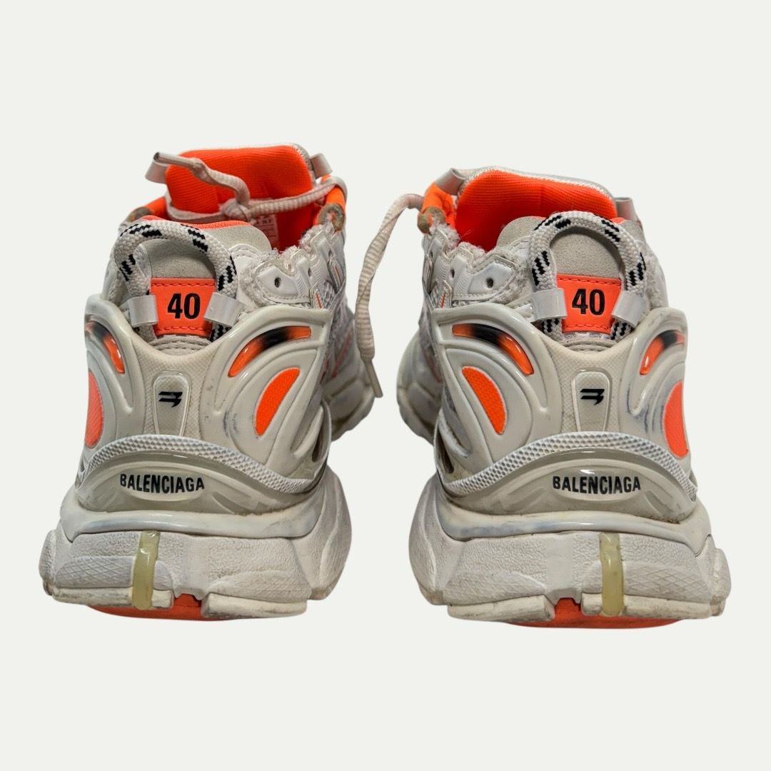 Balenciaga White/Orange Runner Sz 40(8m/9.5w)