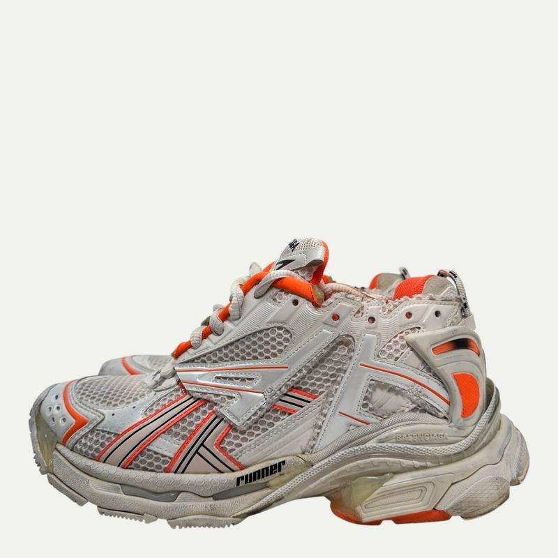 Balenciaga White/Orange Runner Sz 40(8m/9.5w)