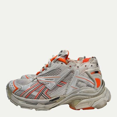 Balenciaga White/Orange Runner Sz 40(8m/9.5w)