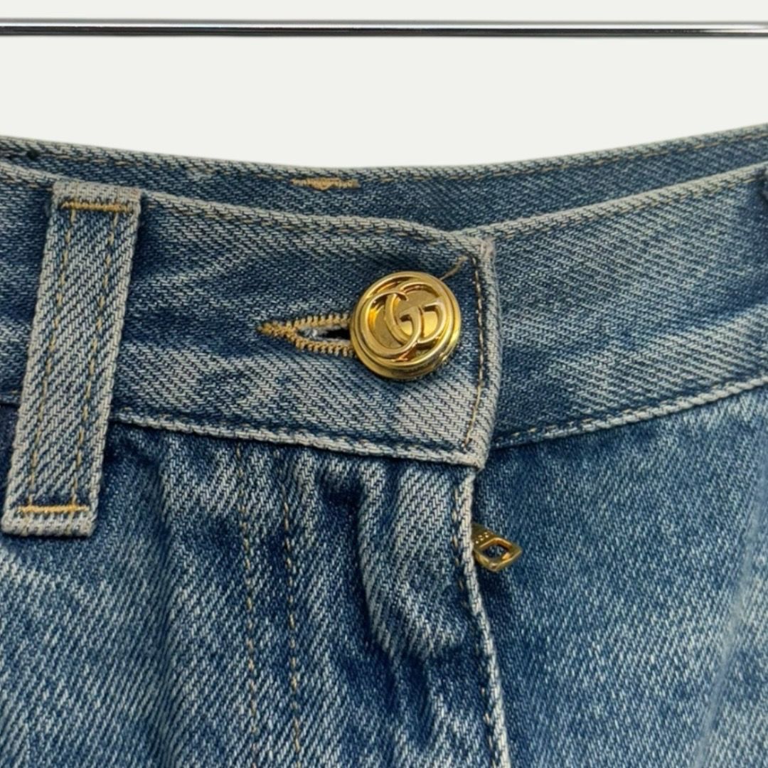 Gucci Denim Midi Skirt Sz 36 (XS)