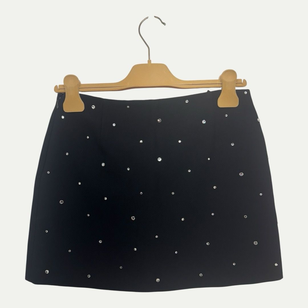 Miu Miu Rhinestone Embellished Skirt Sz 38 (S)