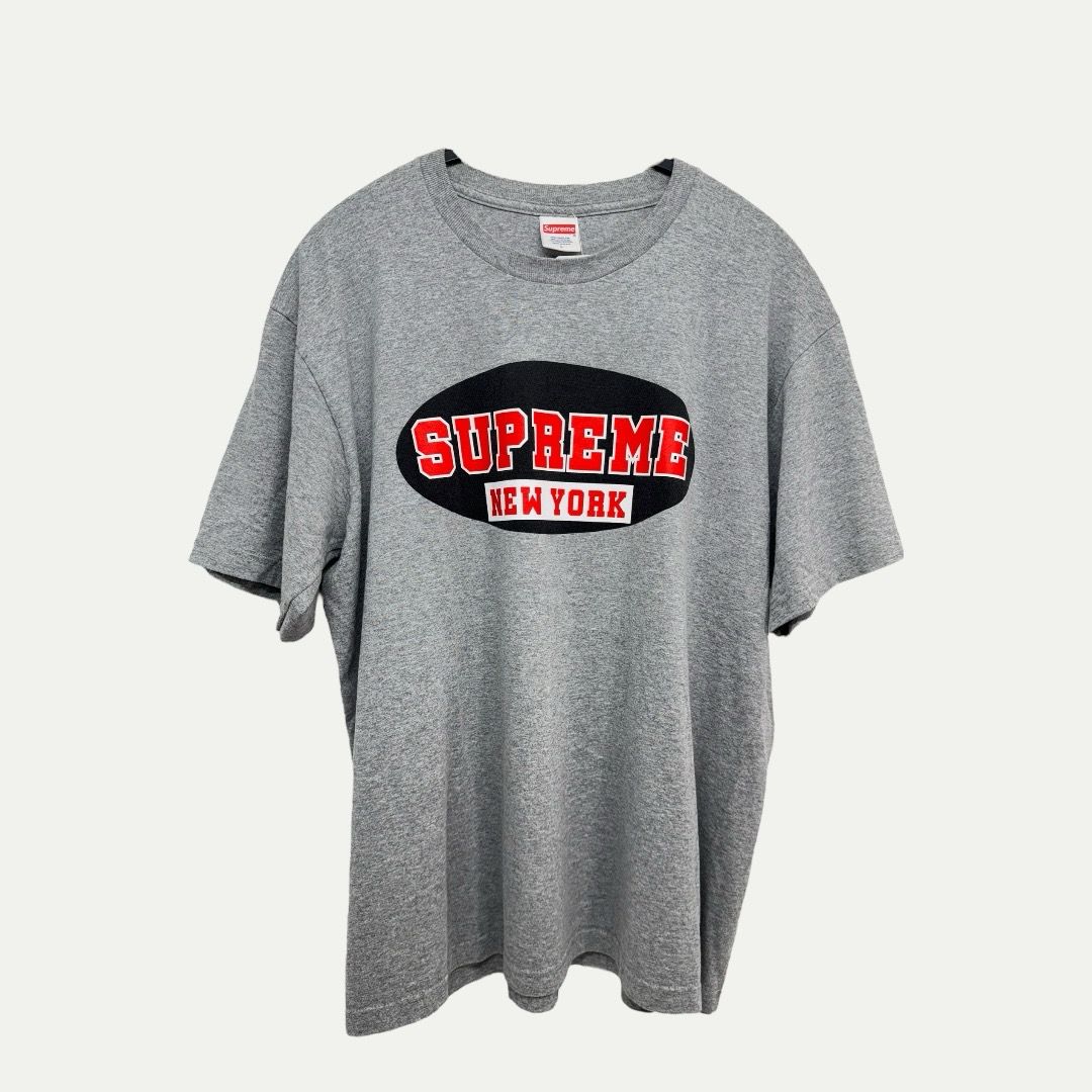 Supreme Grey New York Tee Sz L