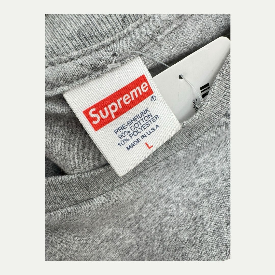 Supreme Grey New York Tee Sz L