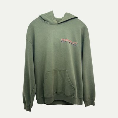 Vintage 2Pac Green Hoodie Sz M
