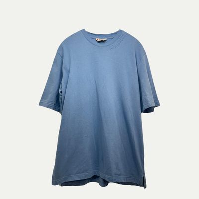 Marni Blue Embroidered Logo Tee Sz 46(XL)