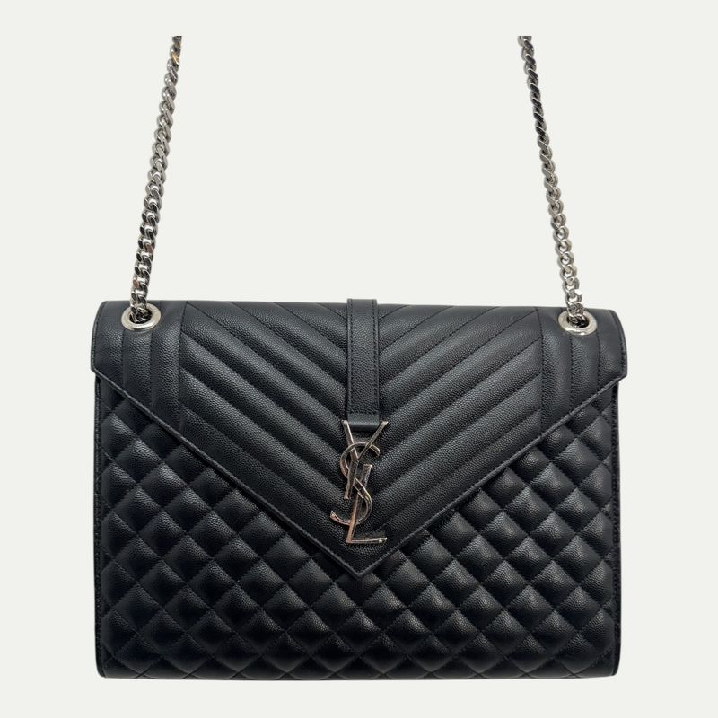 Saint Laurent Quilted Envelope Shoulder Bag Large