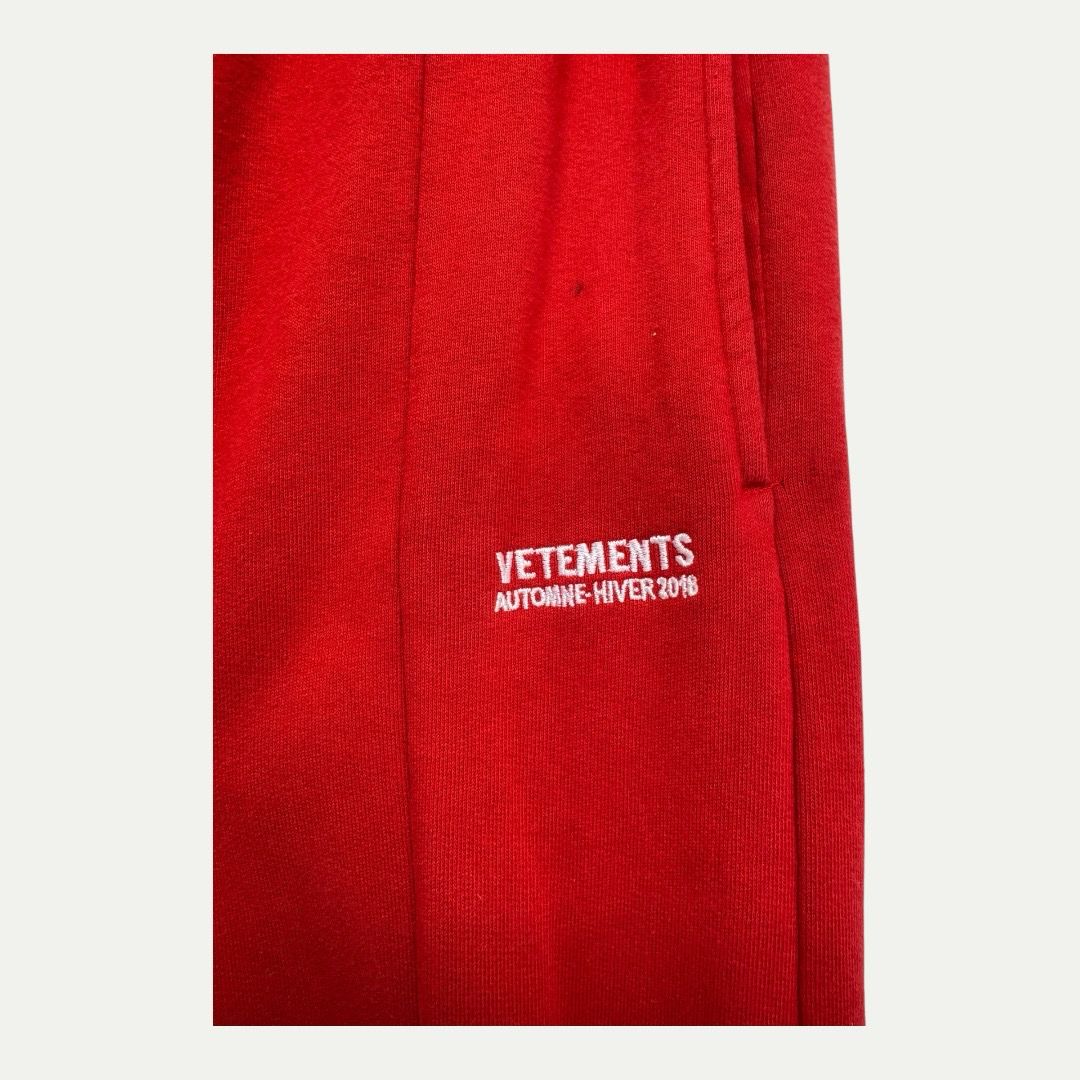 Vetements AW17 Rebuilt Red Sweatpants Sz S(28)