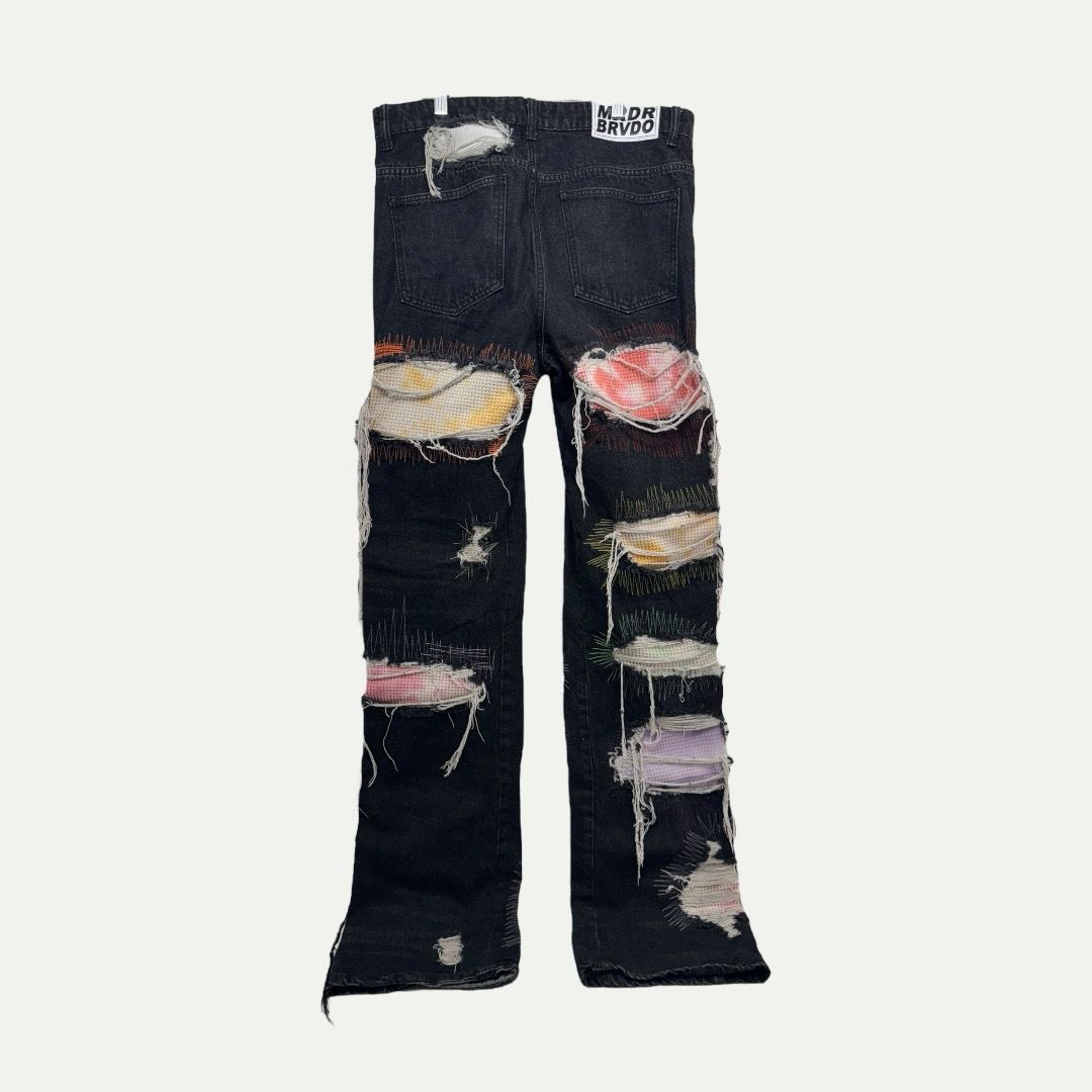 Who Decides War x Mrdr Brvdo Rhinestone Denim Sz 32
