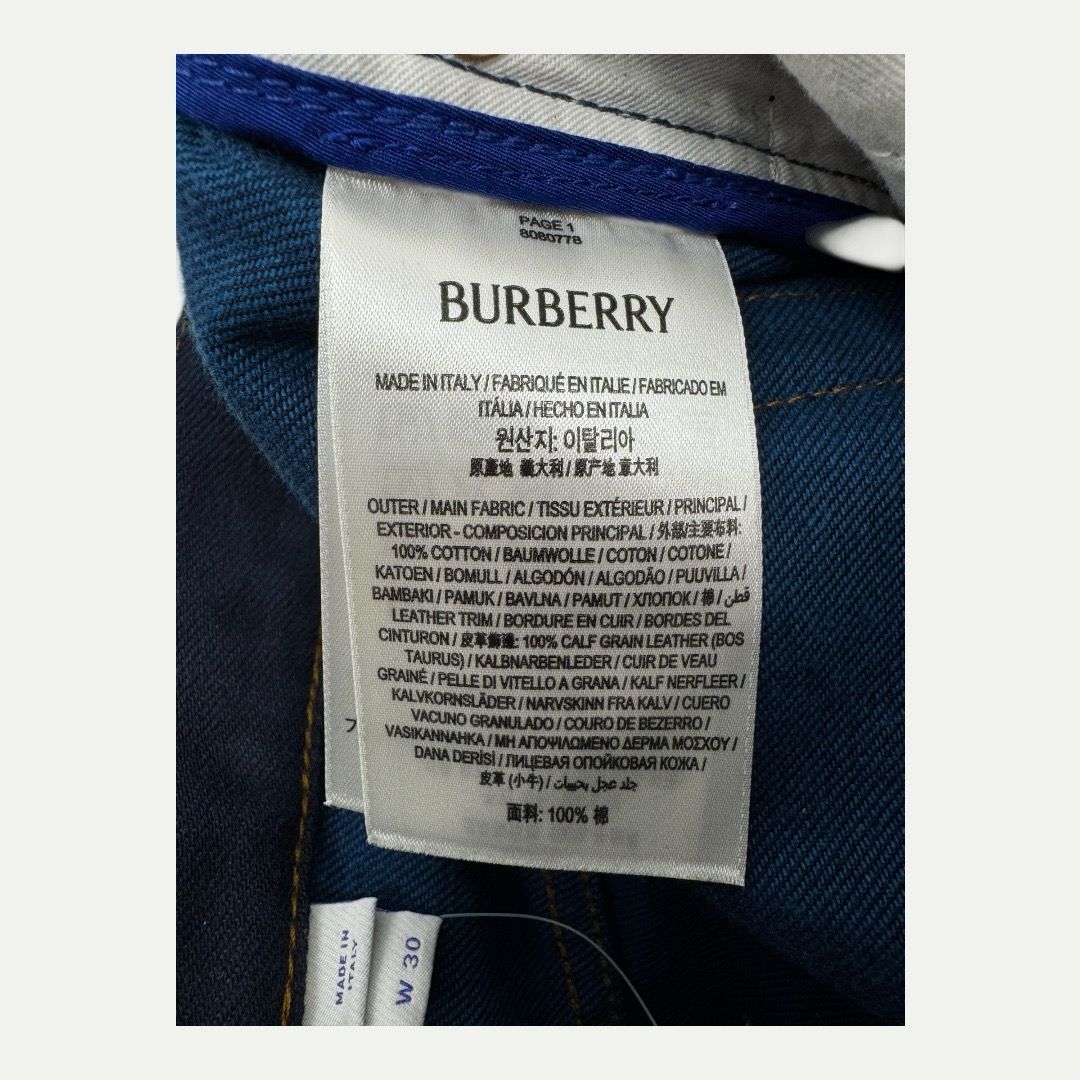 Burberry Rose Cuff Denim Sz 30