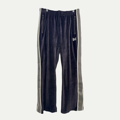 Needles Velour Charcoal Flare Track Pants Sz M(32)