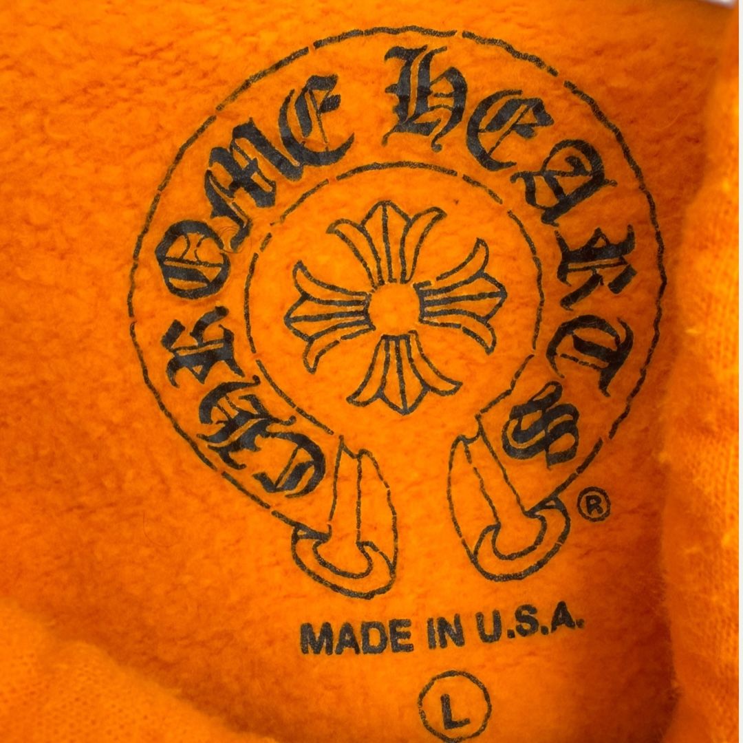 Chrome Hearts Orange Horseshoe Hoodie Sz L