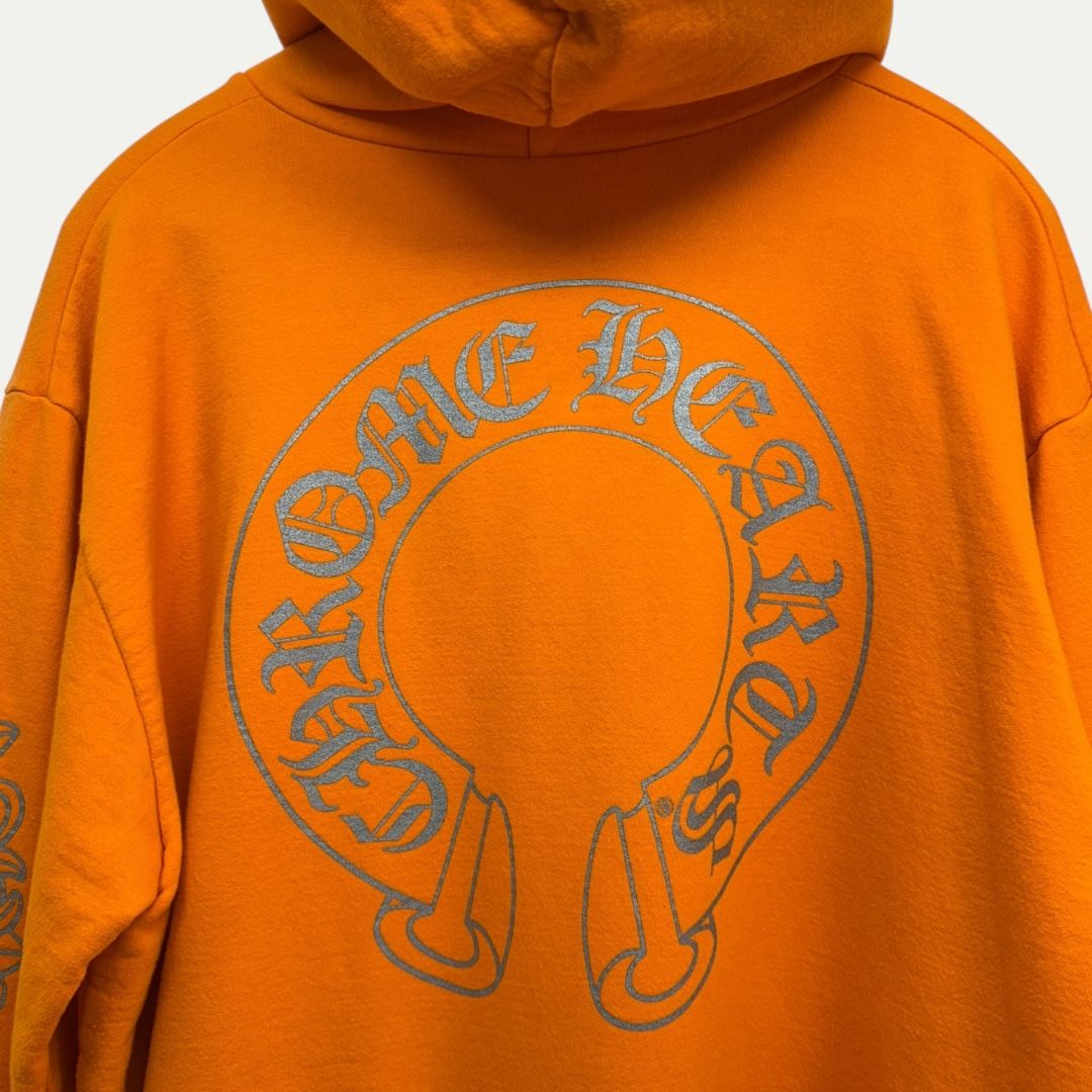 Chrome Hearts Orange Horseshoe Hoodie Sz L