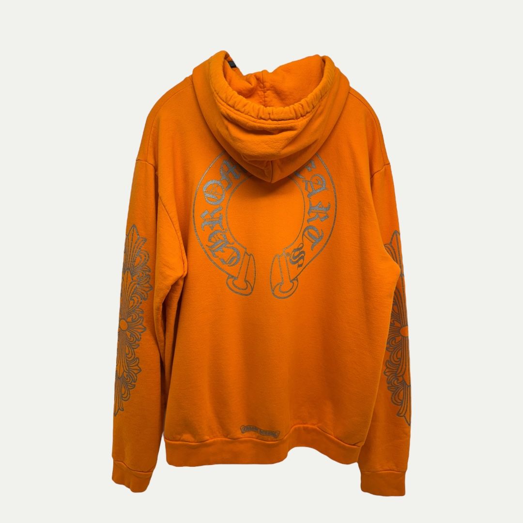 Chrome Hearts Orange Horseshoe Hoodie Sz L